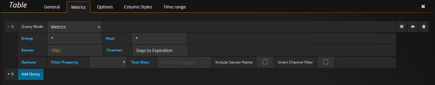 Grafana Query Editor